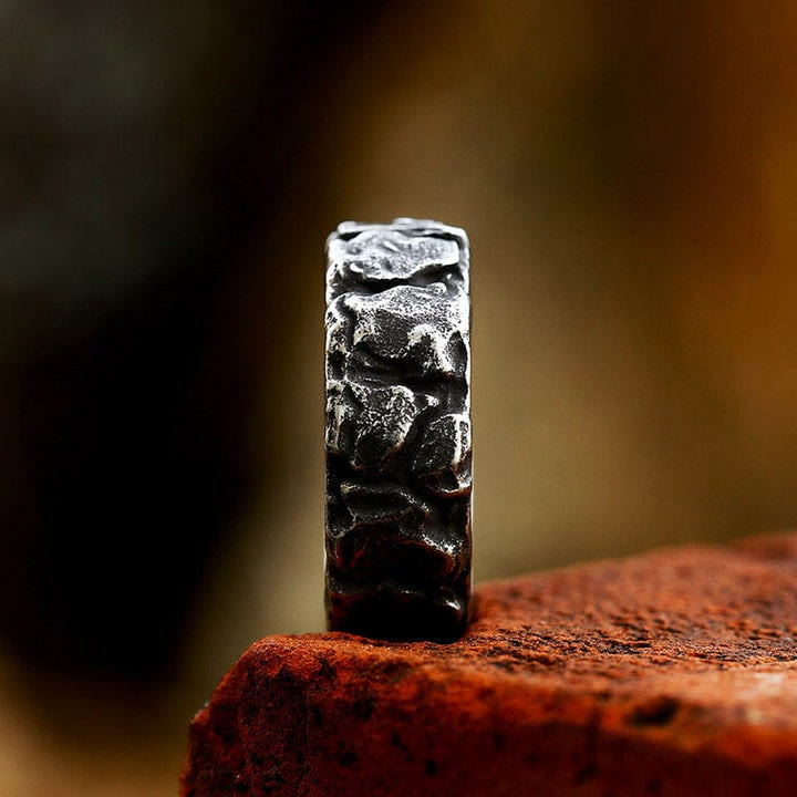 WorldNorse Stone Rune Stainless Steel Viking Ring - image 4