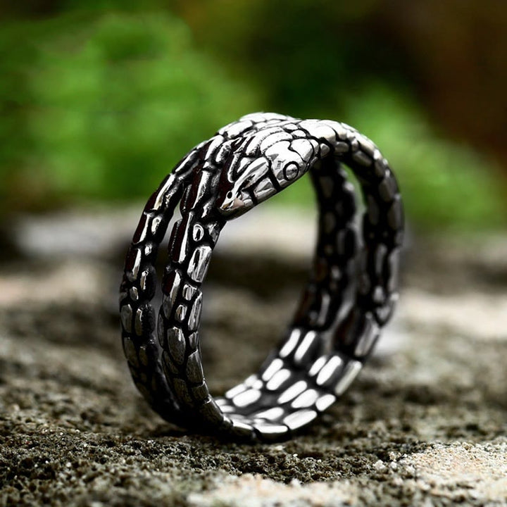 WorldNorse Vintage Python Snake Shaped Ring