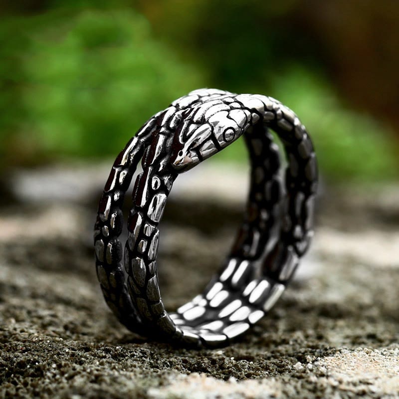 WorldNorse Vintage Python Snake Shaped Ring - US 12 - image 0