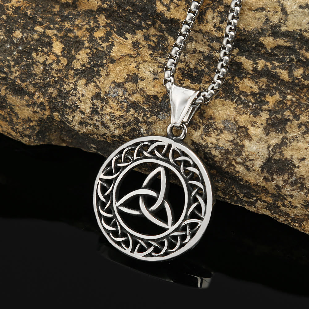 WorldNorse Nordic Triquetra Celtic Trinity Knot Necklace - Silver - image 0