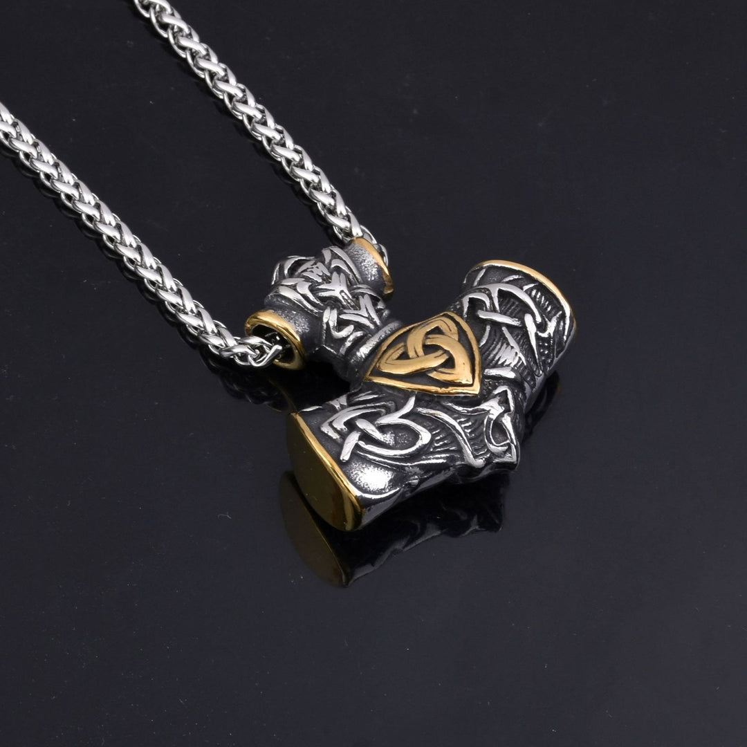 WorldNorse Thor's Hammer Mjolnir Triquetra Anchor Necklace - image 4