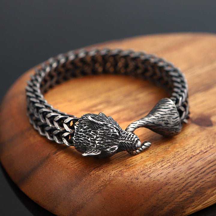 WorldNorse Norse Viking Amulet Odin's Wolf Bracelet - Retro - 23cm - image 0
