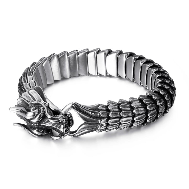 WorldNorse Dragon Scale Stainless Steel Bracelet - Silver - 23cm - image 8