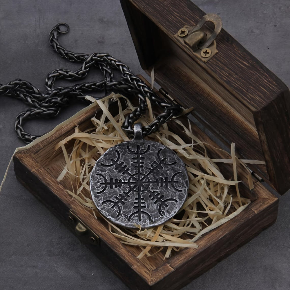 WorldNorse Viking Compass Pendant Vegvisir Necklace - image 1