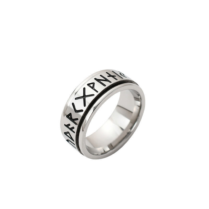 WorldNorse Classic Norse Rune Multicolor Style Ring - Style#1 Silver - US 12 - image 6