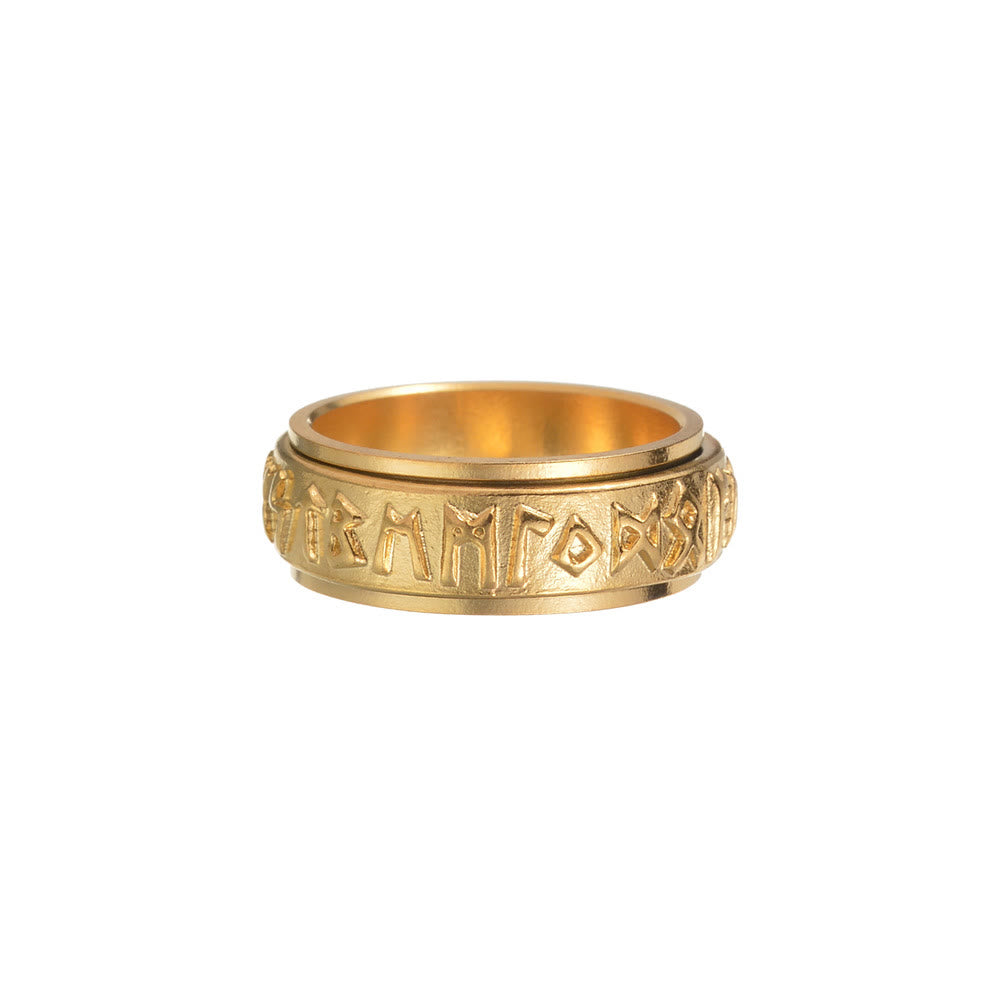 WorldNorse Classic Norse Rune Multicolor Style Ring - Style#3 Gold - US 12 - image 13
