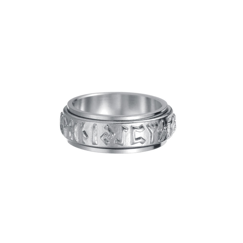 WorldNorse Classic Norse Rune Multicolor Style Ring - Style#3 Silver - US 12 - image 14