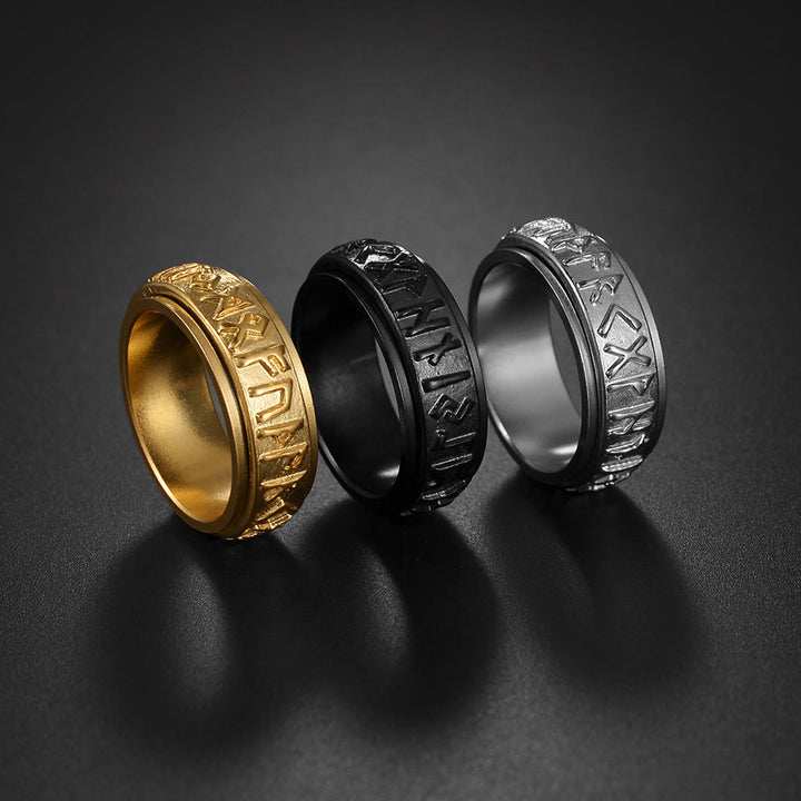 WorldNorse Classic Norse Rune Multicolor Style Ring