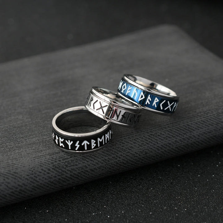 WorldNorse Classic Norse Rune Multicolor Style Ring