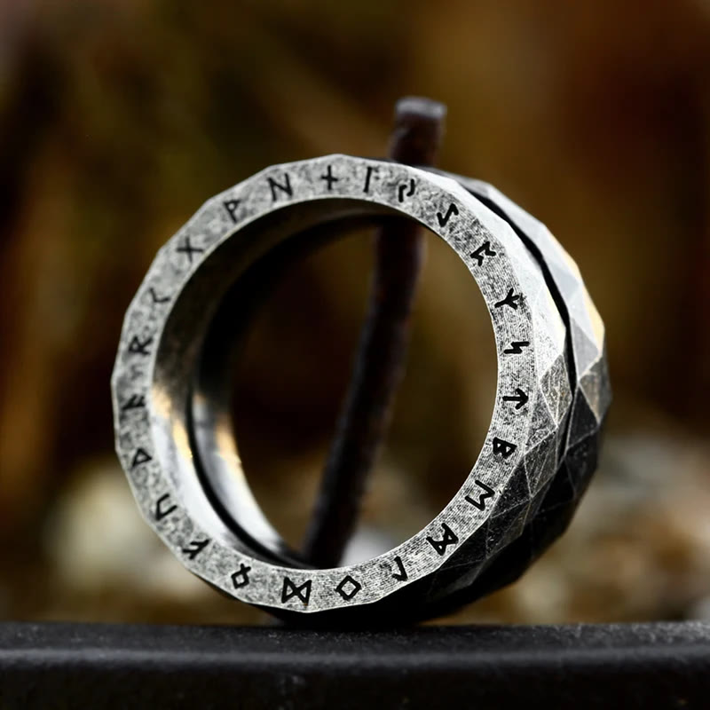 WorldNorse Viking Rune Vintage Diamond Shape Ring