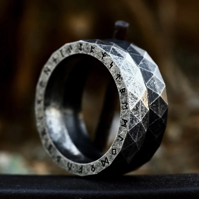 WorldNorse Viking Rune Vintage Diamond Shape Ring