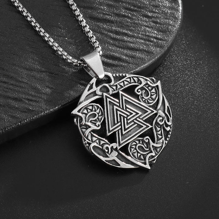 WorldNorse Valknut Odin Viking Symbol Necklace - image 1