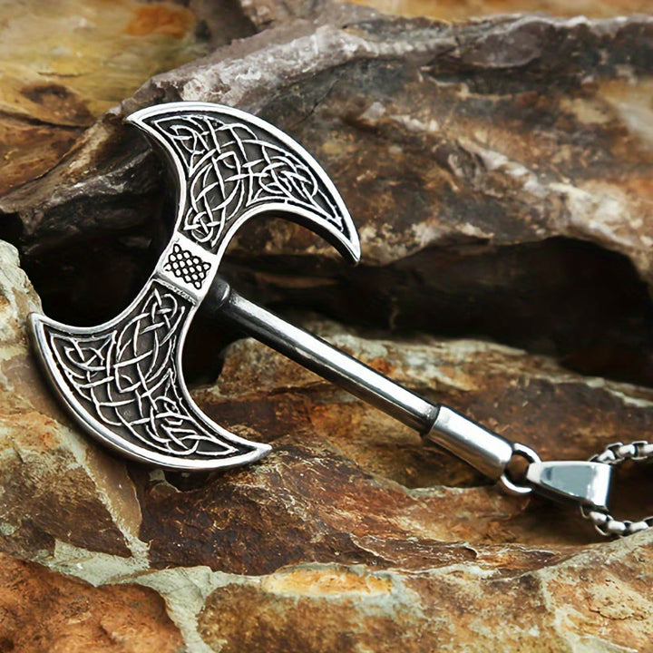 WorldNorse Retro Double-edged Giant Board Axe Necklace - image 1