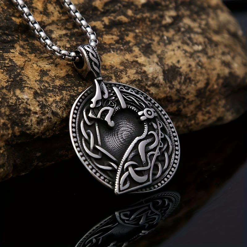 WorldNorse Viking Wolf Head Celtic Pendant Necklace - image 7