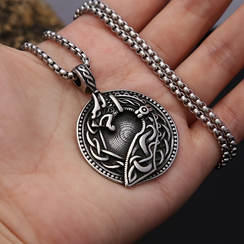 WorldNorse Viking Wolf Head Celtic Pendant Necklace - image 4