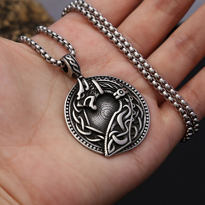 WorldNorse Viking Wolf Head Celtic Pendant Necklace - image 4
