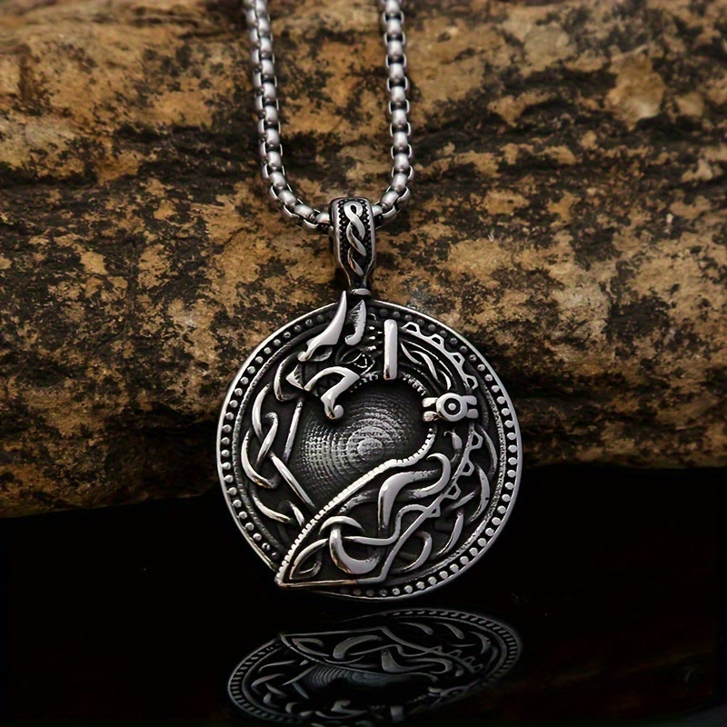 WorldNorse Viking Wolf Head Celtic Pendant Necklace - image 6
