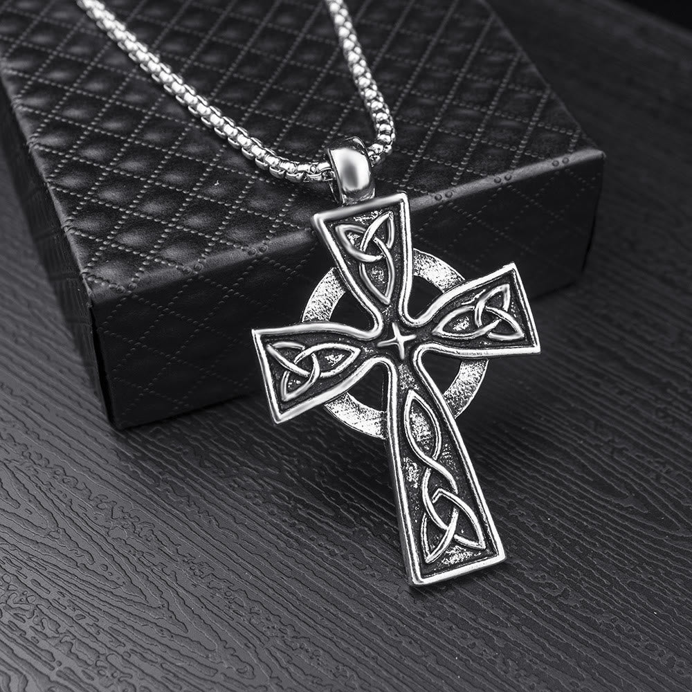 WorldNorse Viking Amulet Triquetra Celtic Knot Cross Necklace - image 4