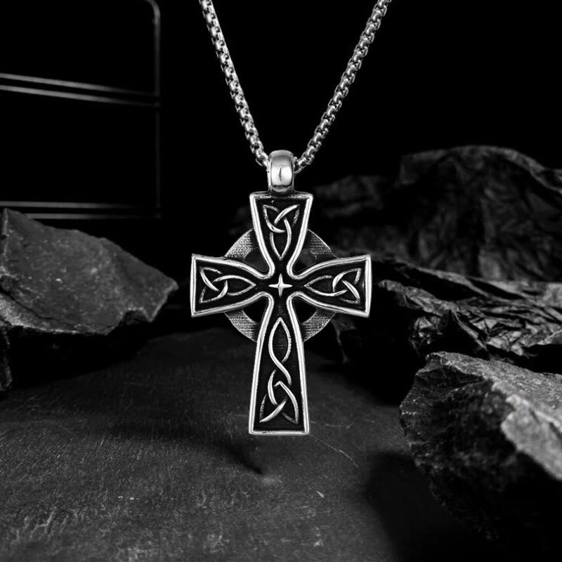 WorldNorse Viking Amulet Triquetra Celtic Knot Cross Necklace - Necklace - image 0