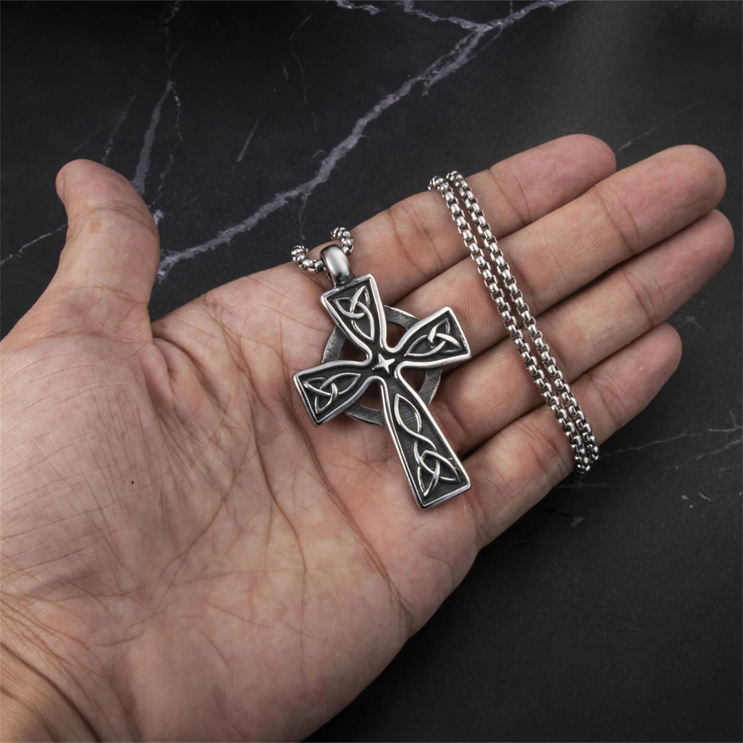 WorldNorse Viking Amulet Triquetra Celtic Knot Cross Necklace - image 5