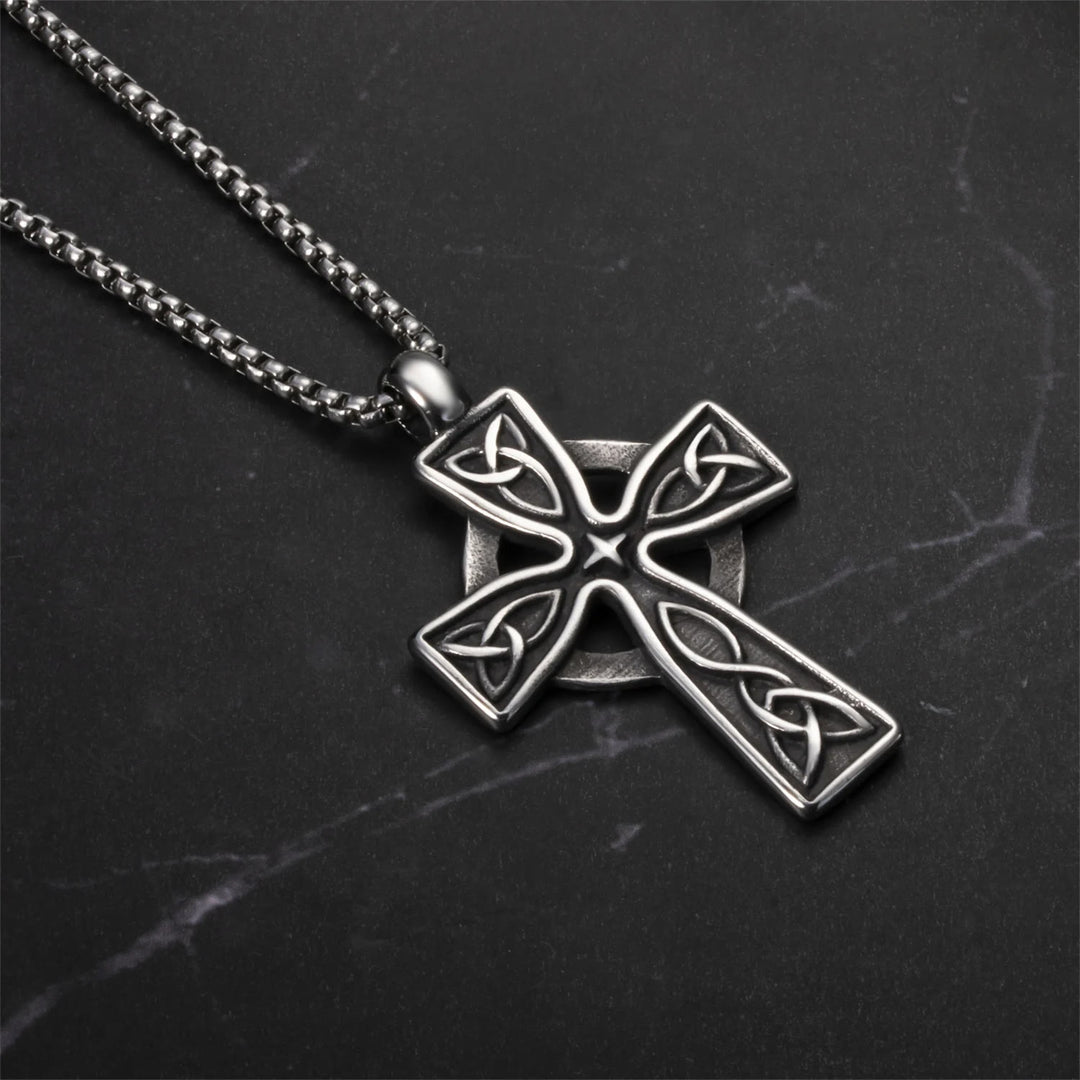 WorldNorse Viking Amulet Triquetra Celtic Knot Cross Necklace - image 2