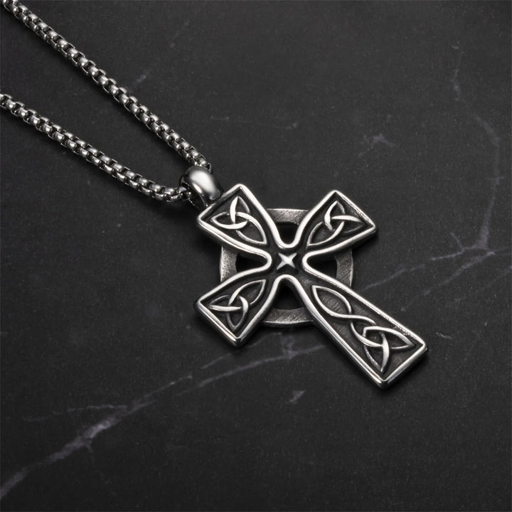 WorldNorse Viking Amulet Triquetra Celtic Knot Cross Necklace - image 2