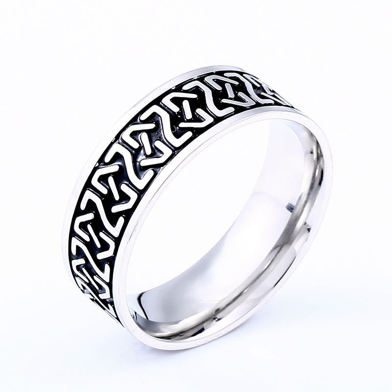 WorldNorse Viking Rune Totem Stainless Steel Ring