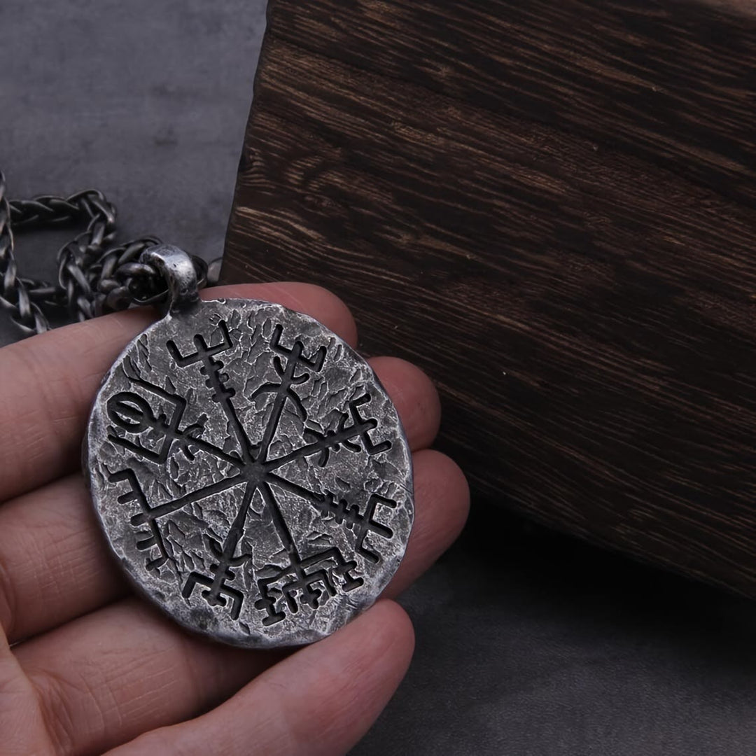 WorldNorse Viking Compass Pendant Vegvisir Necklace - image 2