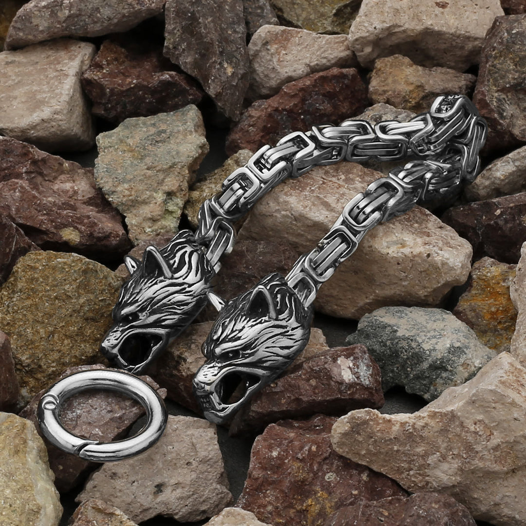 WorldNorse Vintage Viking Mjolnir With Wolves Necklace & Bracelet - image 2