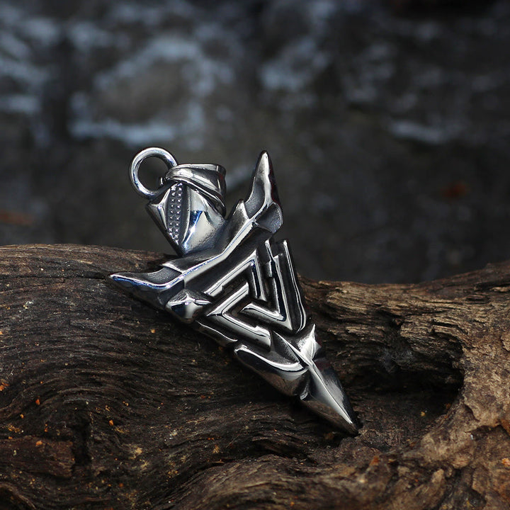 WorldNorse Odin's Guidance: Valknut And Gungnir With Othala Rune Necklace - image 3