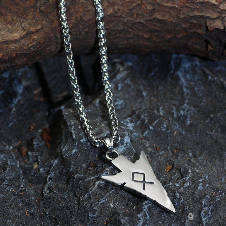 WorldNorse Odin's Guidance: Valknut And Gungnir With Othala Rune Necklace - image 4