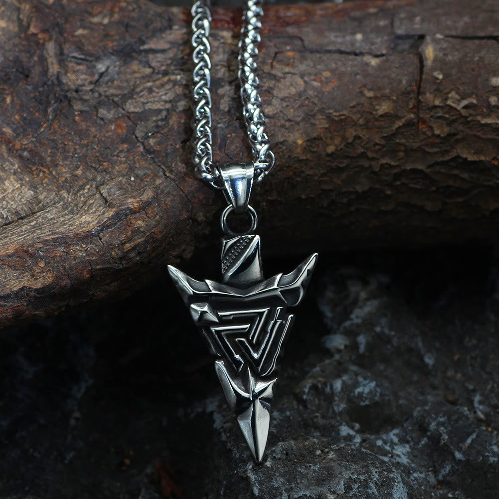 WorldNorse Odin's Guidance: Valknut And Gungnir With Othala Rune Necklace - image 2
