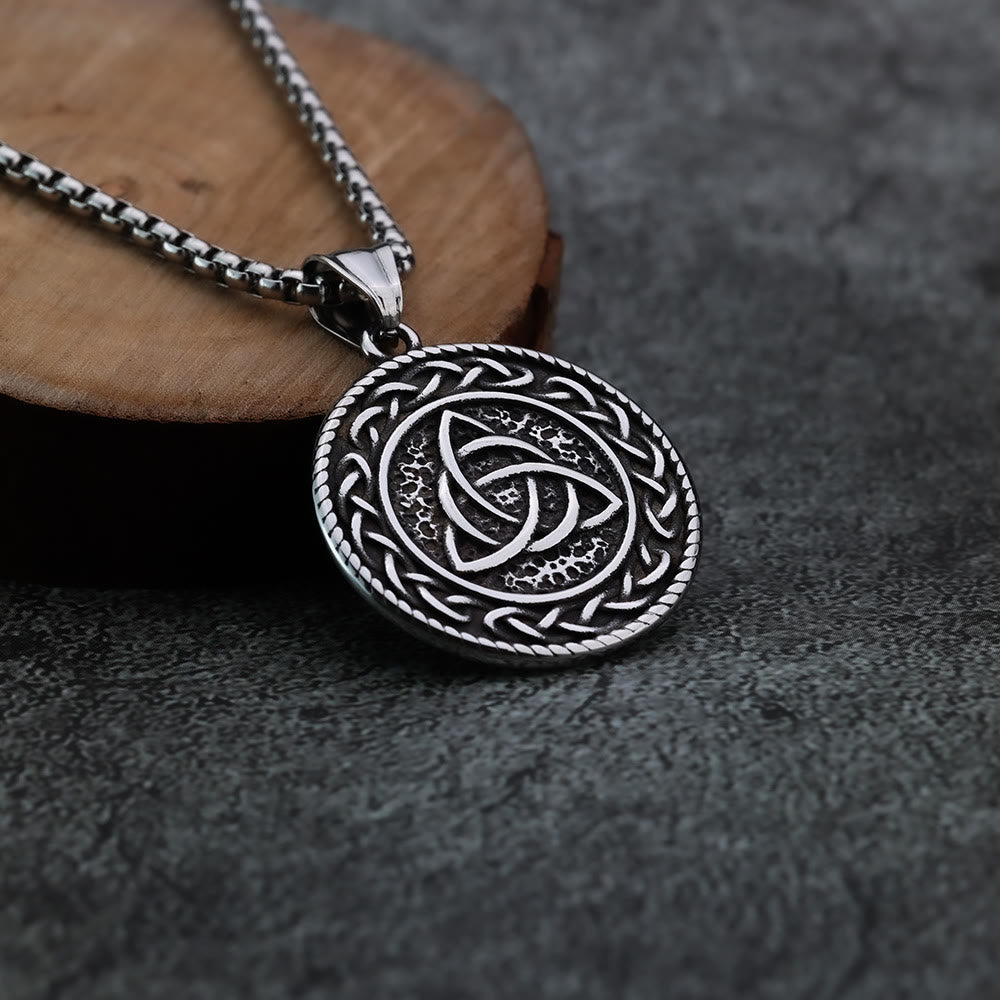 Trinity Rune WorldNorse Viking Rune & Celtic Triquetra Trinity Necklace - 60cm Chain
