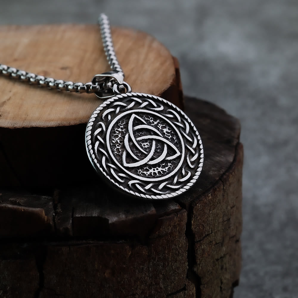 Trinity Rune WorldNorse Viking Rune & Celtic Triquetra Trinity Necklace - 60cm Chain