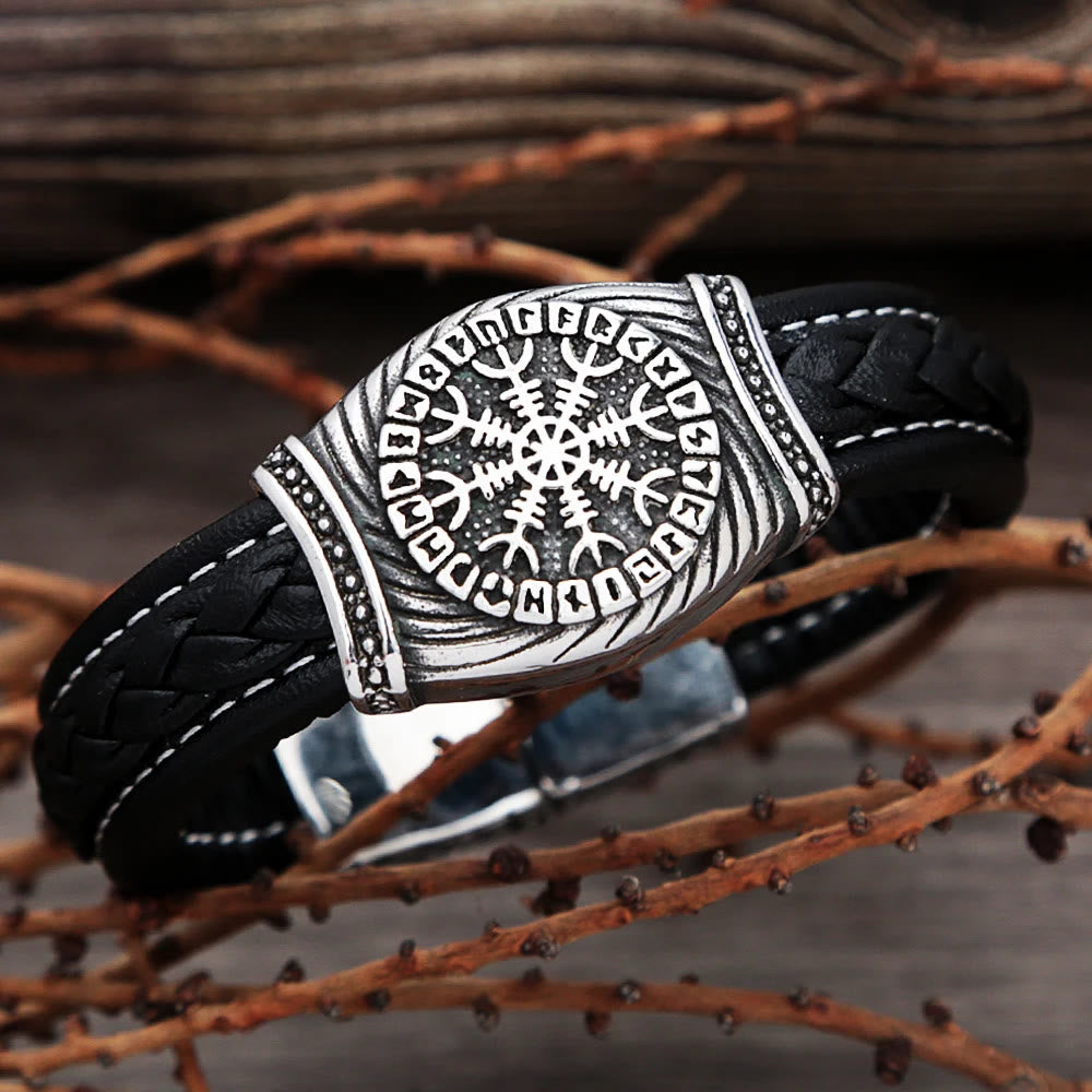WorldNorse Viking Vegvisir Compass Bangle Valknut Bracelet - image 4