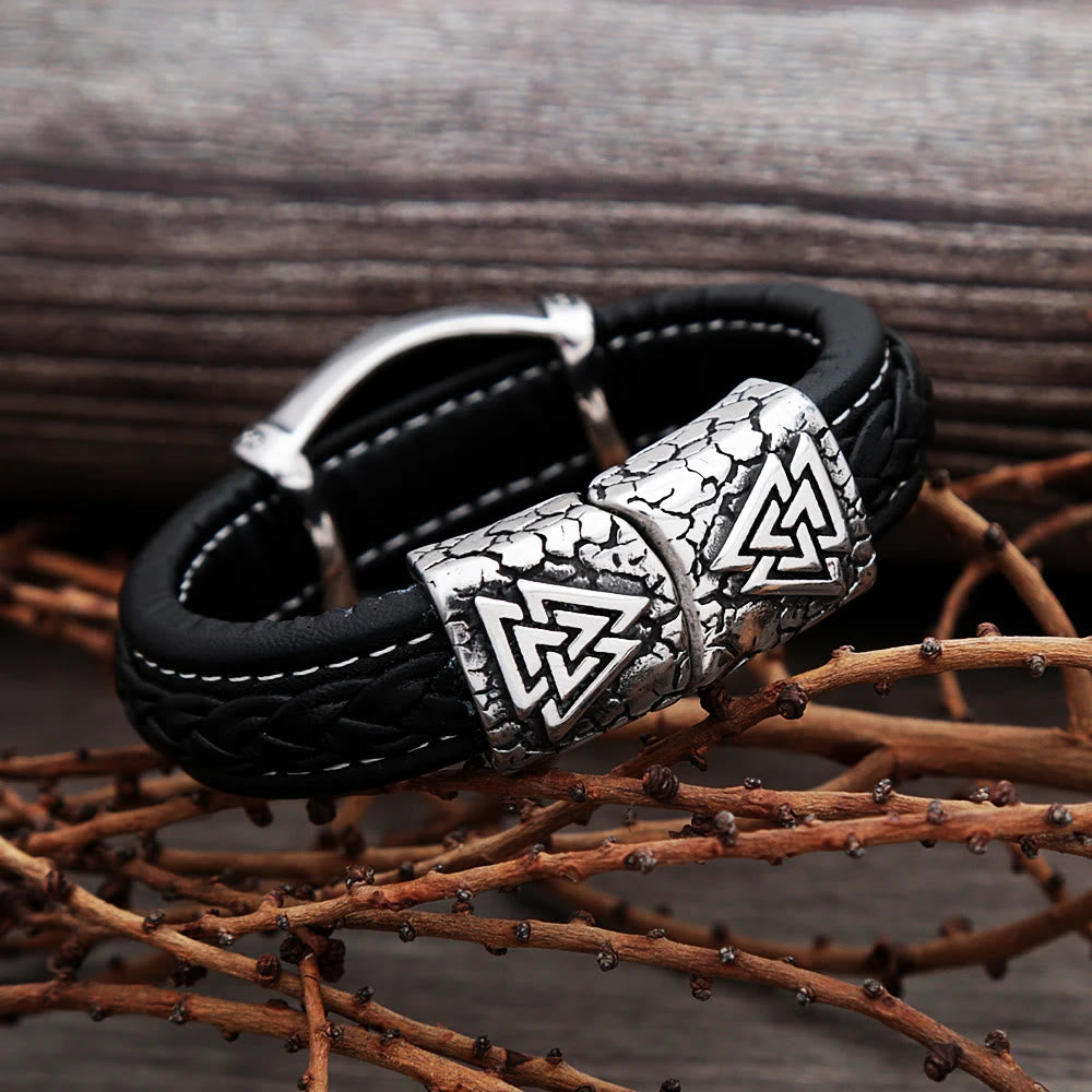 WorldNorse Viking Vegvisir Compass Bangle Valknut Bracelet - image 5