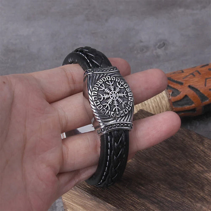 WorldNorse Viking Vegvisir Compass Bangle Valknut Bracelet - image 6