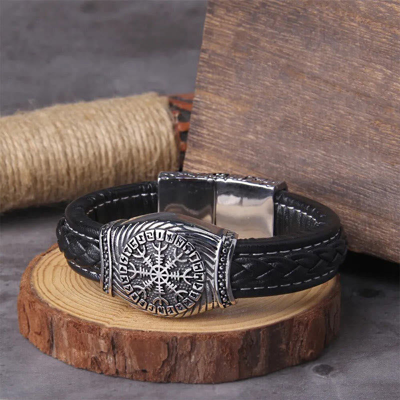 WorldNorse Viking Vegvisir Compass Bangle Valknut Bracelet - image 7