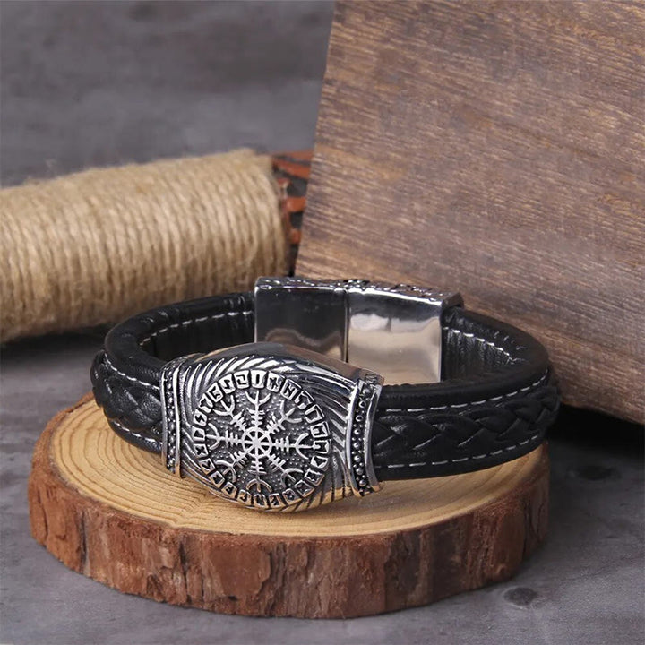 WorldNorse Viking Vegvisir Compass Bangle Valknut Bracelet - image 7
