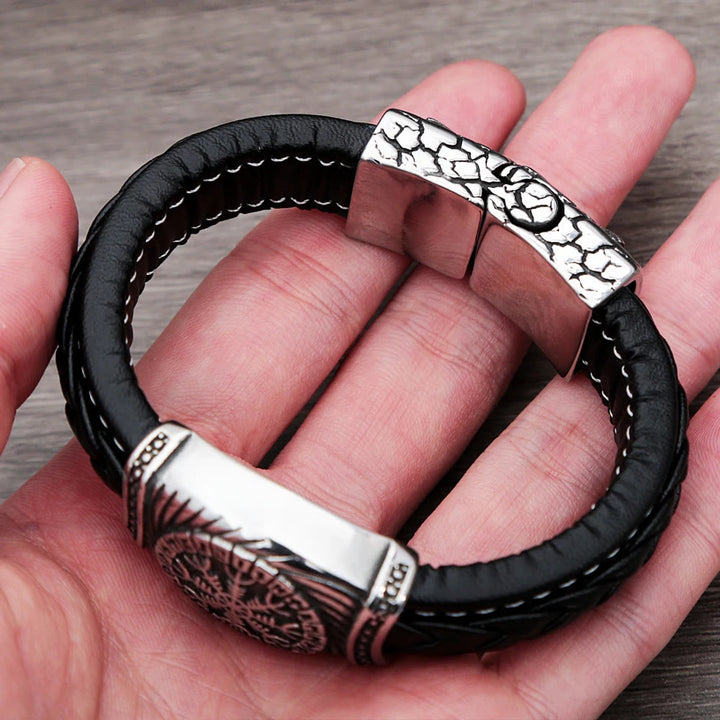 WorldNorse Viking Vegvisir Compass Bangle Valknut Bracelet - image 8