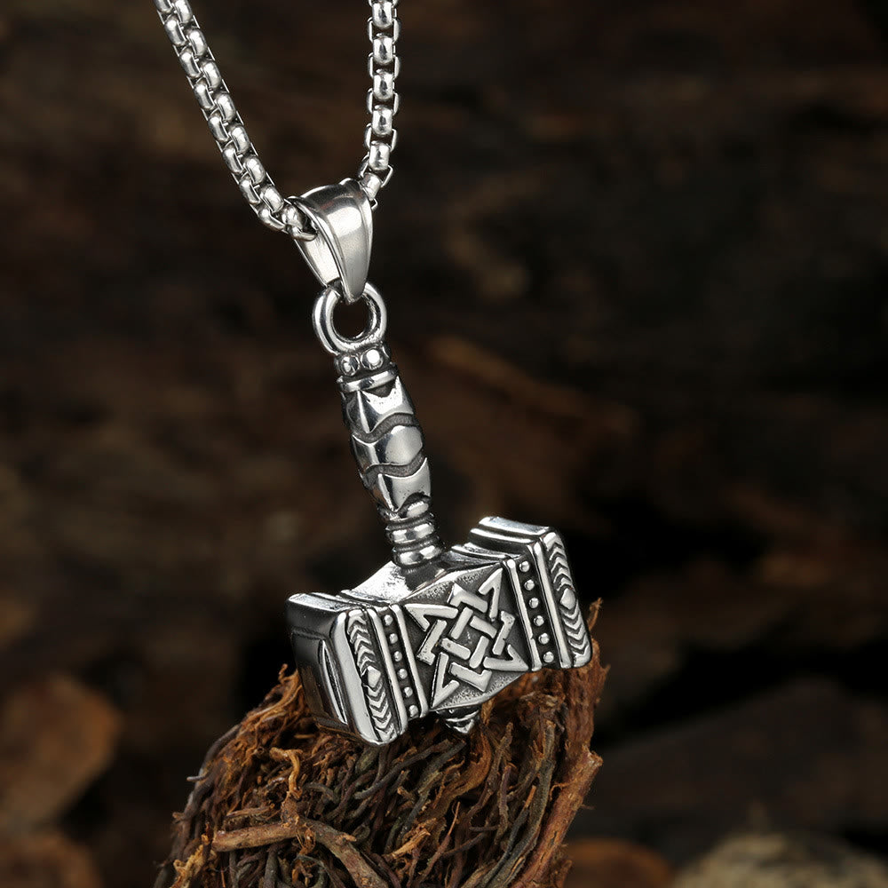 WorldNorse Vintage Mjolnir Thor's Hammer Power Necklace - Necklace - image 0
