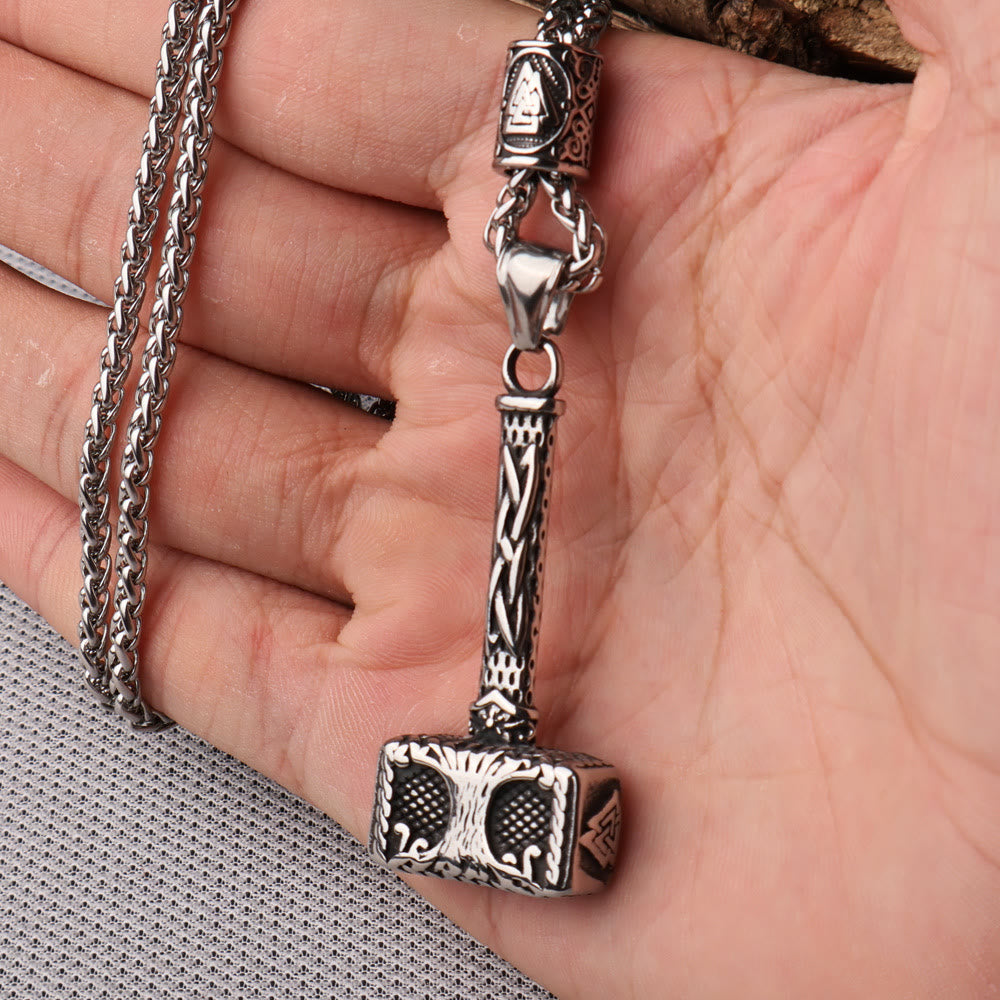 WorldNorse Mjolnir With Valknut Yggdrasil Necklace - image 5