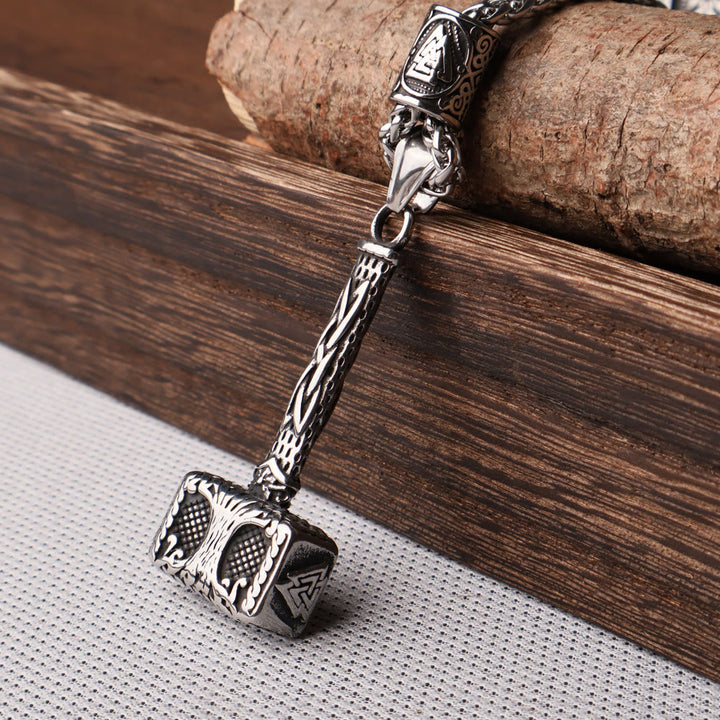 WorldNorse Mjolnir With Valknut Yggdrasil Necklace - image 2