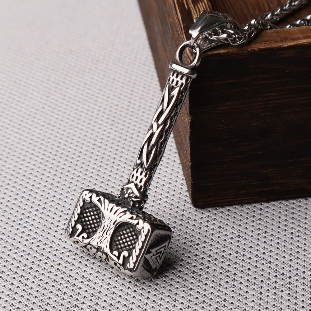 WorldNorse Mjolnir With Valknut Yggdrasil Necklace - image 1