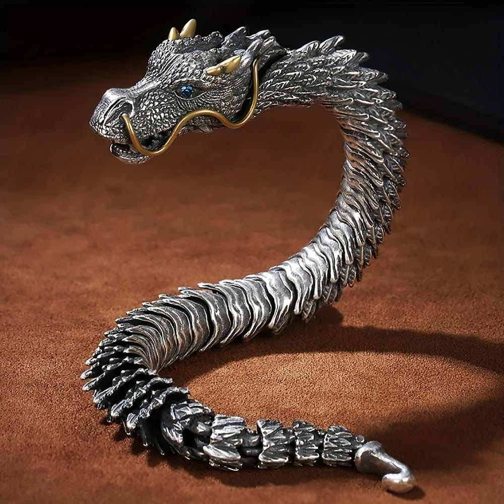 WorldNorse Handmade Three Dimensional Dragon Bracelet - 24cm - image 0