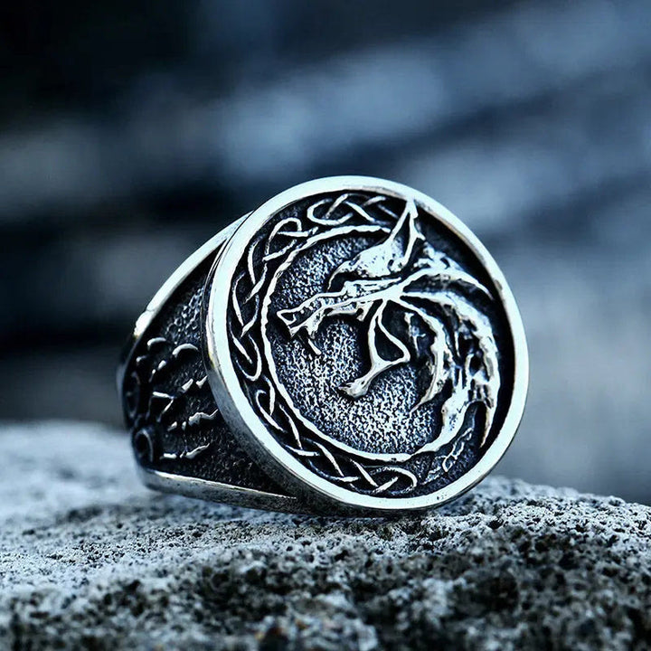 WorldNorse Viking Celtic Knot Wolf With Claw Ring - US 12 - image 0