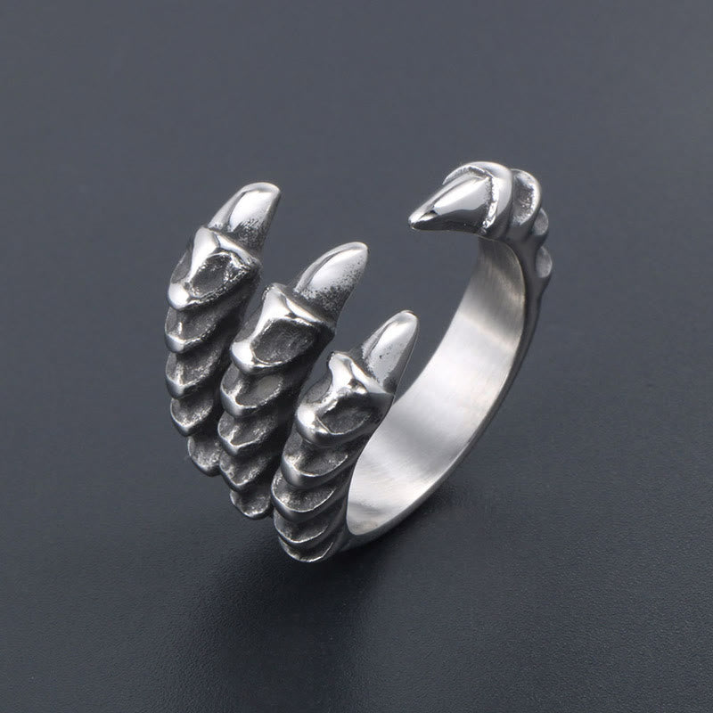 WorldNorse Sharp Dragon Animal Claw Ring