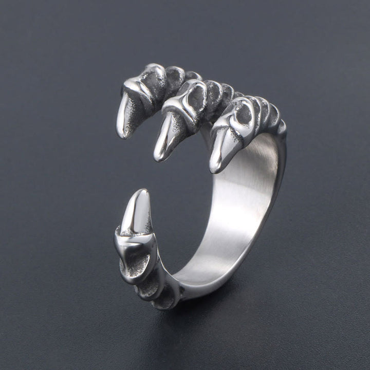 WorldNorse Sharp Dragon Animal Claw Ring