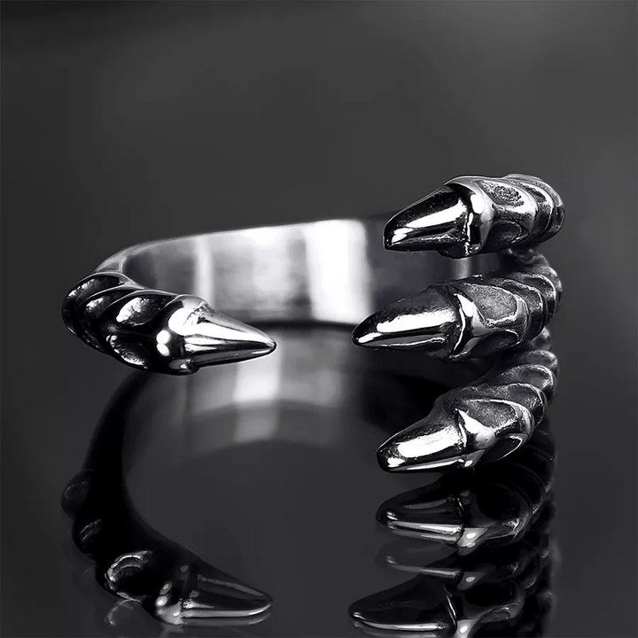 WorldNorse Sharp Dragon Animal Claw Ring