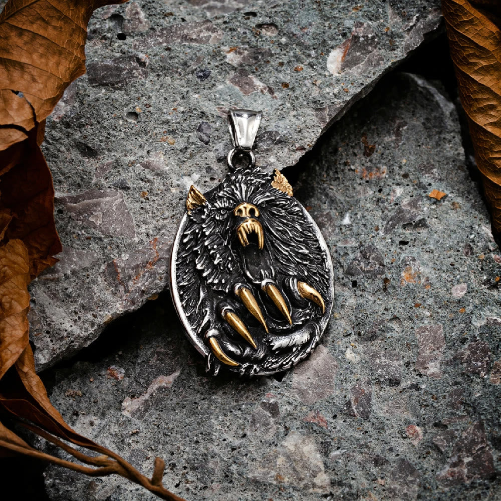 WorldNorse Viking Fenrir Wolf Pendant Neckalce - image 1